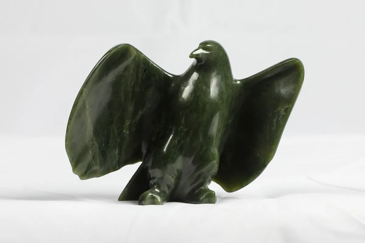 Jade Bald Eagle created By David Wong's Jade Sculpting