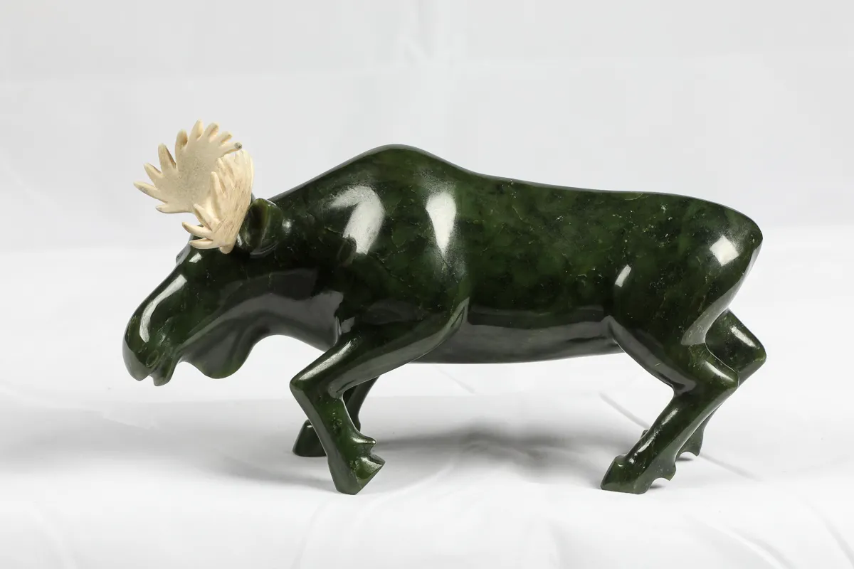 Jade Moose (With Mammoth Tusk Antlers)