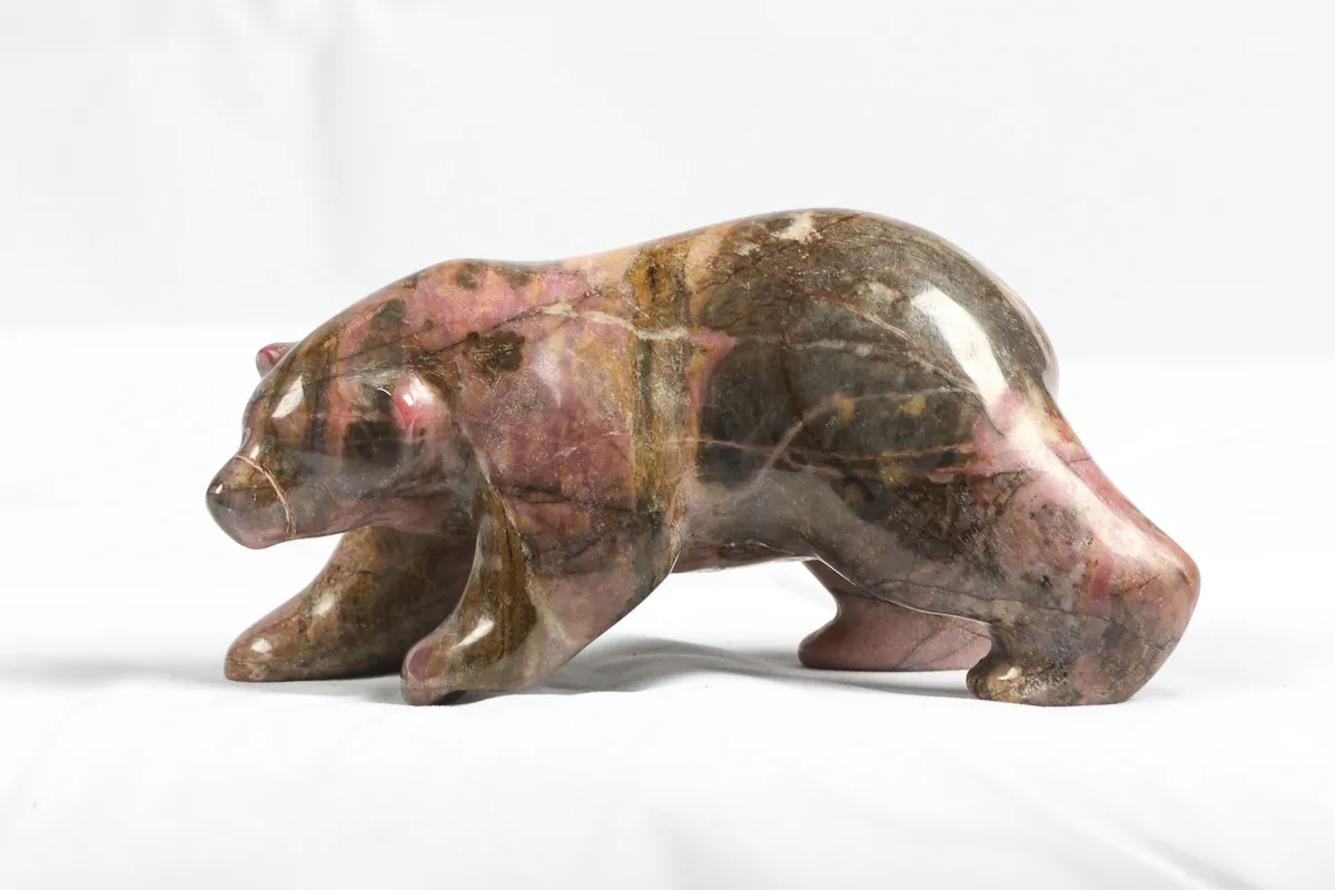 Rhodonite Grizzly Bear