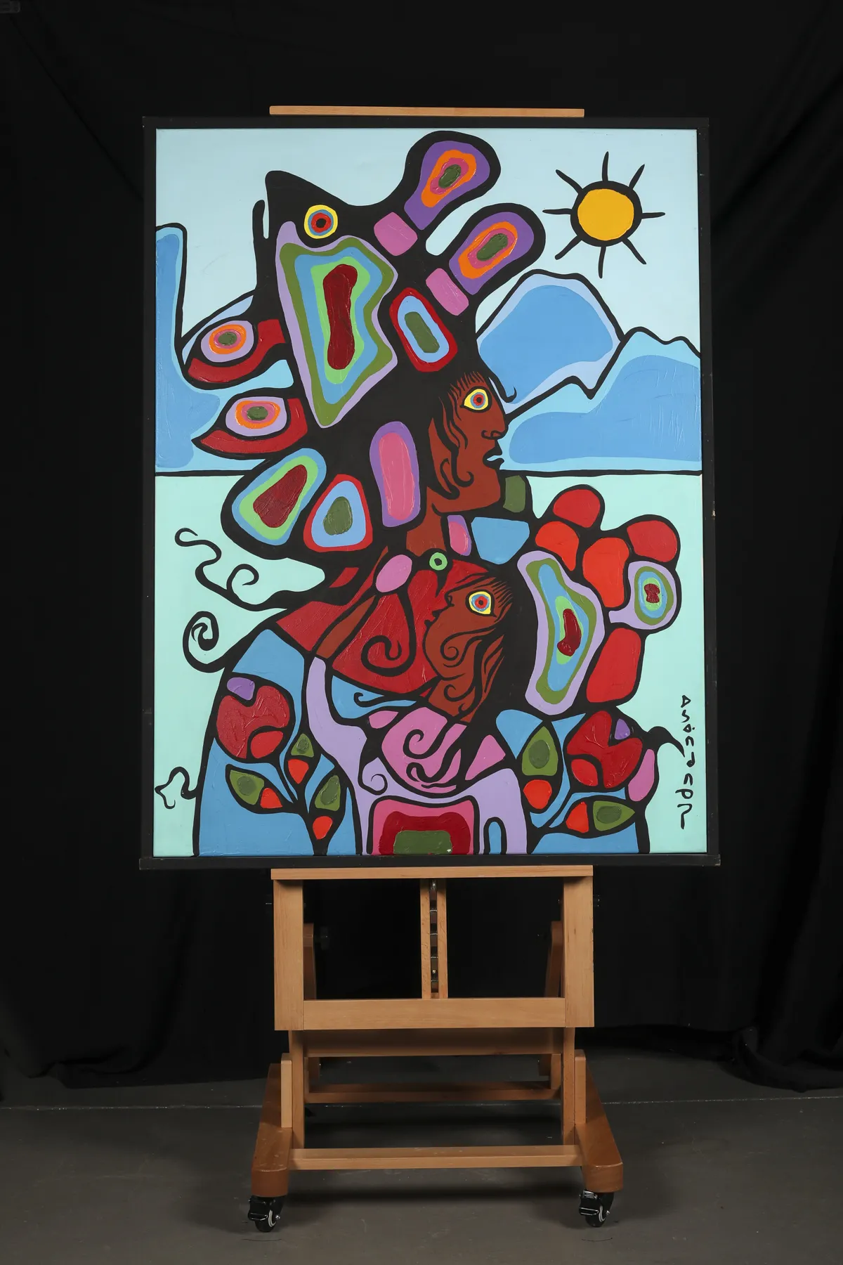 Woman and Child Looking at the Rocky Mountains (Limited)