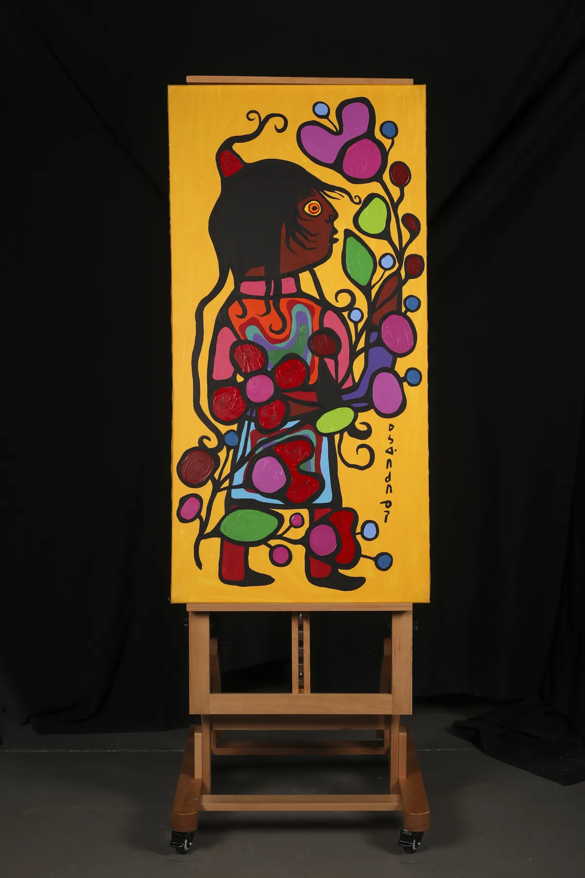 Ojibwa Grandchild With Woodland Flowers 2