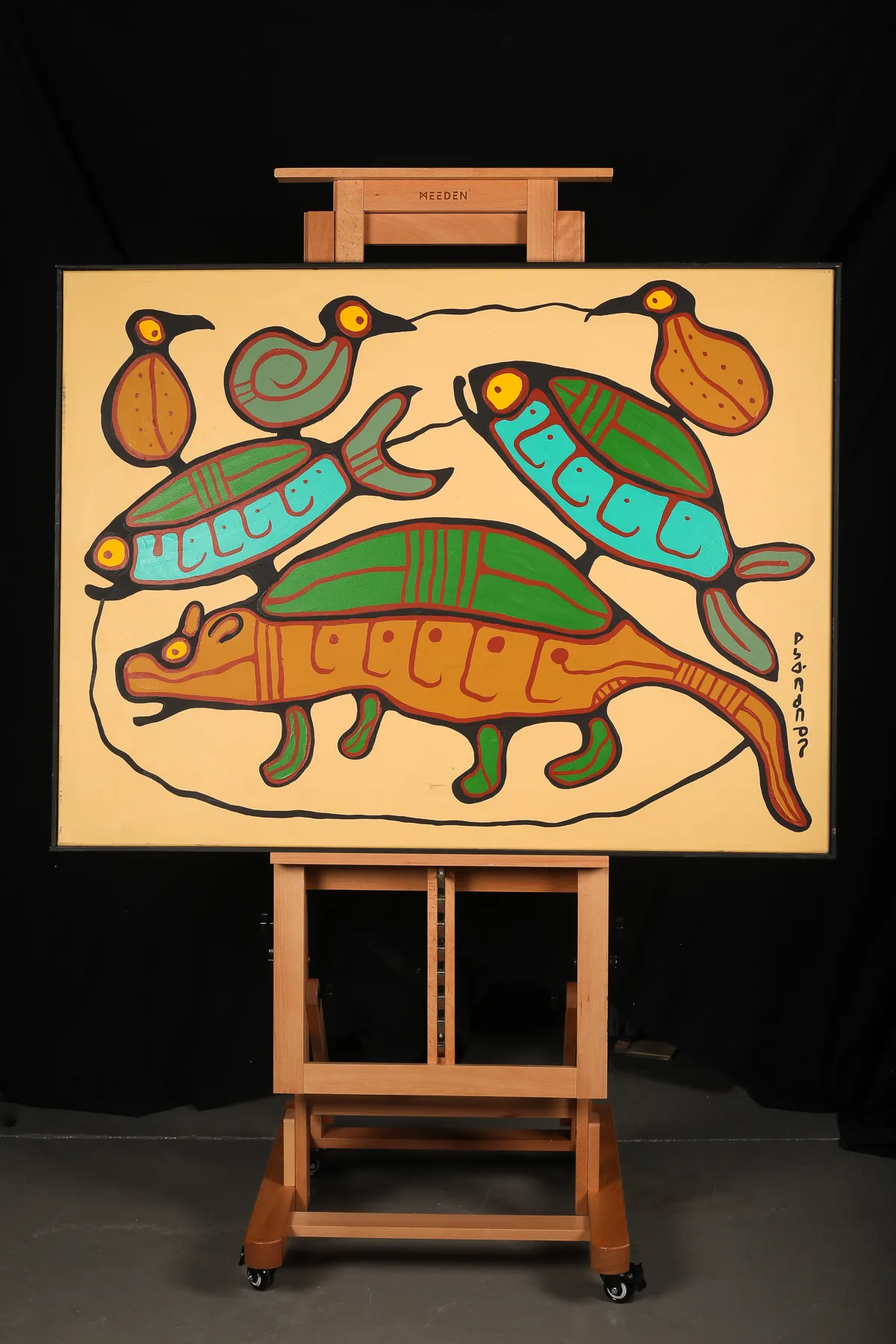 Sacred Otter With Environment Fish & Fowl