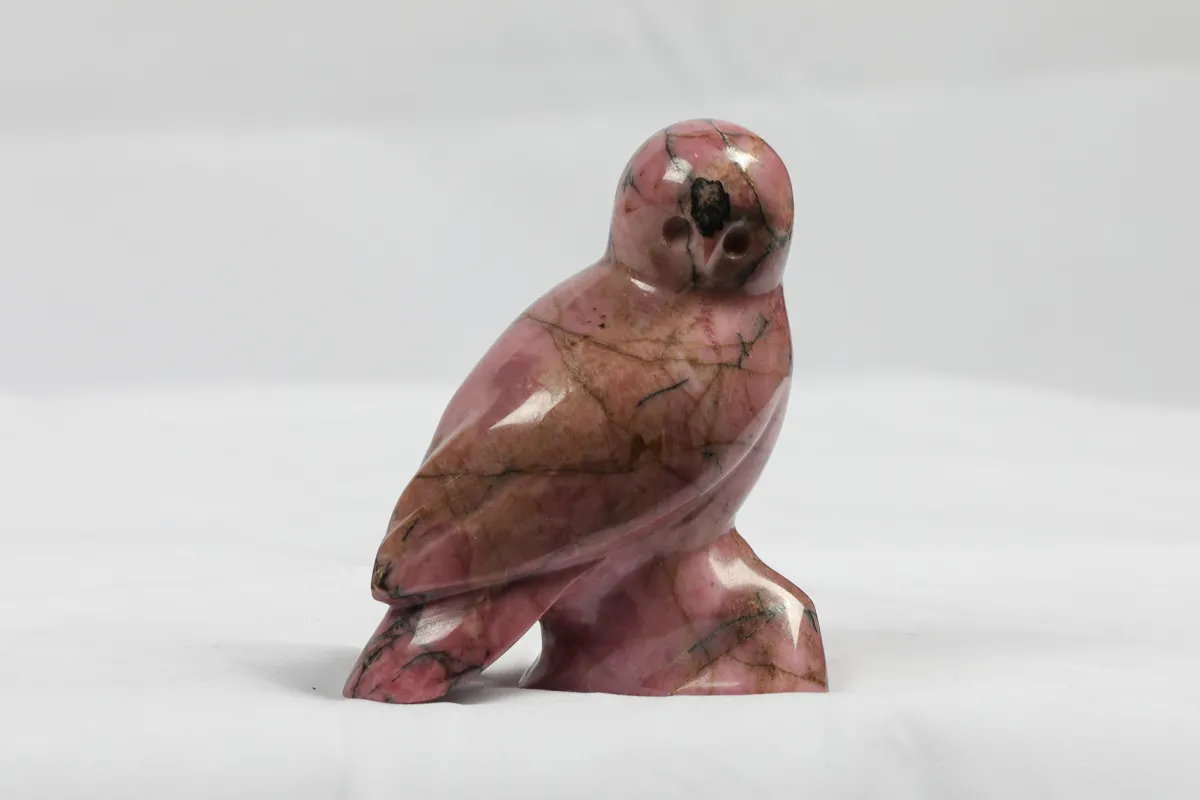 Rhodonite Owl